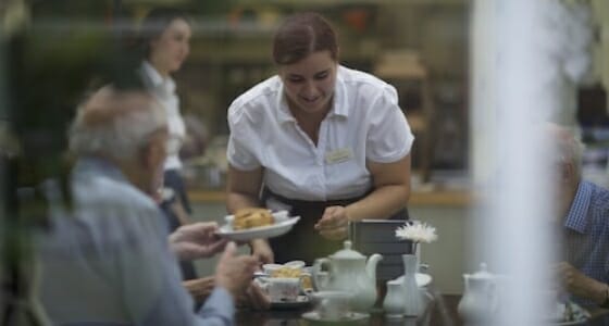 Serving in the Orangery Tear Room